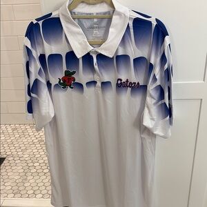 Men's Florida Gator Blue and White Polo Shirt